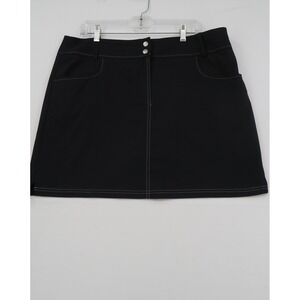 Adidas ClimaCool Golf Skort Black Contrast Stitch Active Skirt Womens 14